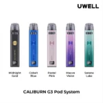 Uwell Caliburn G3 Kit_註油主機_顏色選購圖